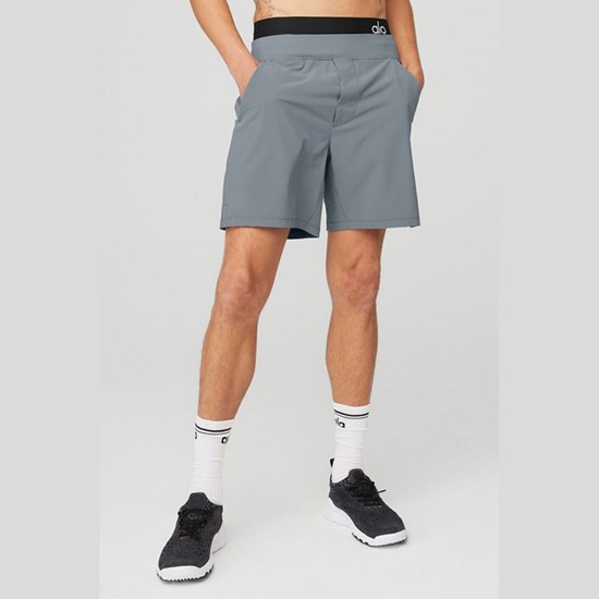 Bermudas Alo Yoga 7'' Repetition Hombre Azules | 9485SUOLZ