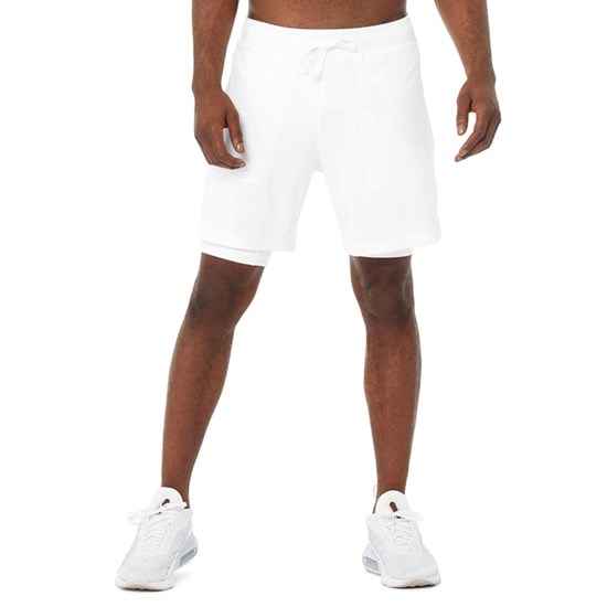 Bermudas Alo Yoga 7" Unity 2-In-1 Hombre Blancos | 2789XZSLD