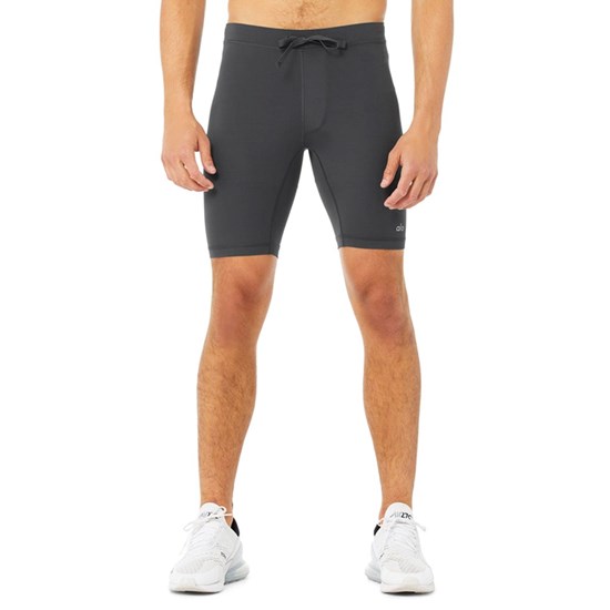 Bermudas Alo Yoga 9” Warrior Compression Hombre Grises | 8319IAECU