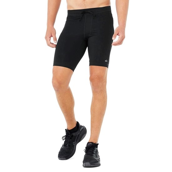 Bermudas Alo Yoga 9” Warrior Compression Hombre Negros | 9638CEPIZ