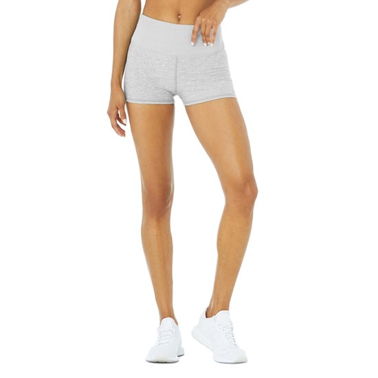 Bermudas Alo Yoga Alosoft Aura Corta Mujer Grises | 8213ADNME