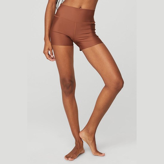 Bermudas Alo Yoga High-Cintura Airlift Corta Mujer Marrom | 2039BMHOC