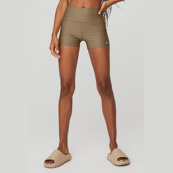 Bermudas Alo Yoga High-Cintura Airlift Corta Mujer Beige | 5796FUNZM