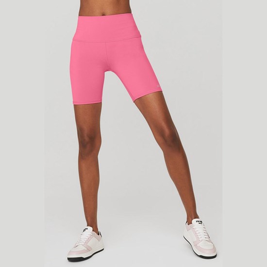 Bermudas Alo Yoga High-Cintura Ciclismo Corta Mujer Rosas | 1687ANSKC