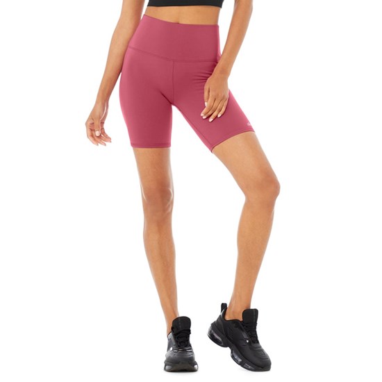 Bermudas Alo Yoga High-Cintura Ciclismo Corta Mujer Rosas | 5106LIOEY