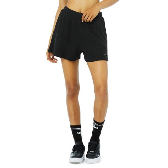 Bermudas Alo Yoga Muse Corta Mujer Negros | 6258TDQCB