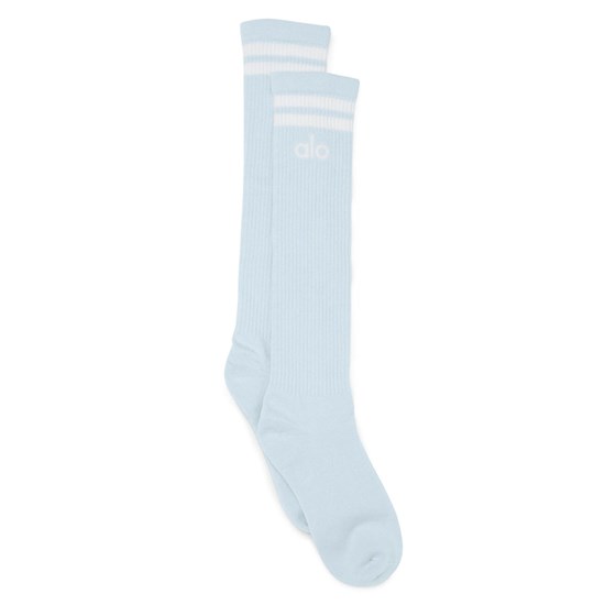 Calcetines Alo Yoga Knee-High Throwback Mujer Azules | 8639URQXY