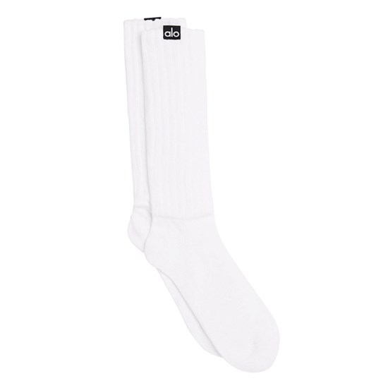 Calcetines Alo Yoga Scrunch Mujer Blancos | 3098DAPIG