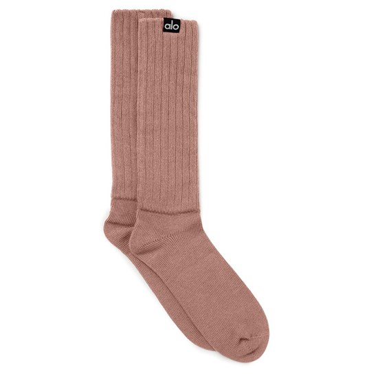 Calcetines Alo Yoga Scrunch Mujer Marrom | 1306QHSCK