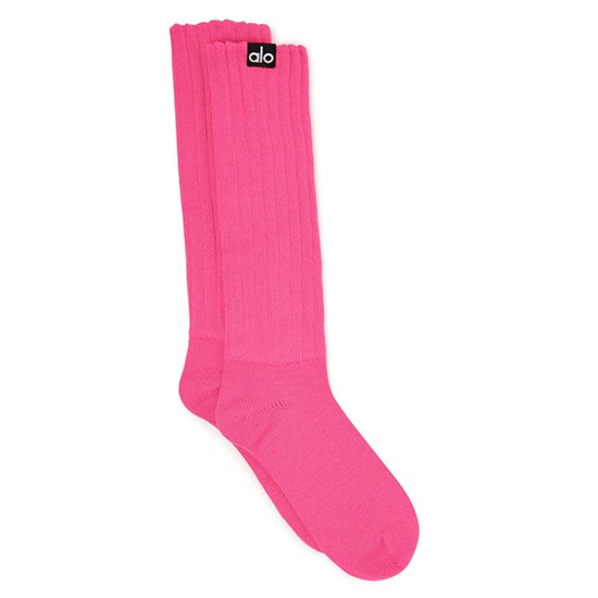 Calcetines Alo Yoga Scrunch Mujer Rosas | 3721OMYPR