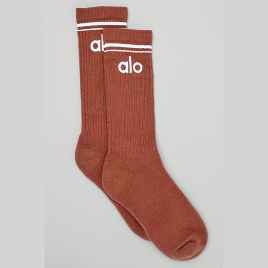 Calcetines Alo Yoga Unisex Throwback Hombre Marrom | 1850MPAJD