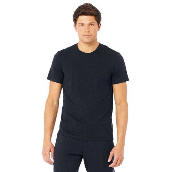 Camiseta Alo Yoga Airwave Corta Sleeves Hombre Azules | 0184XSVFL