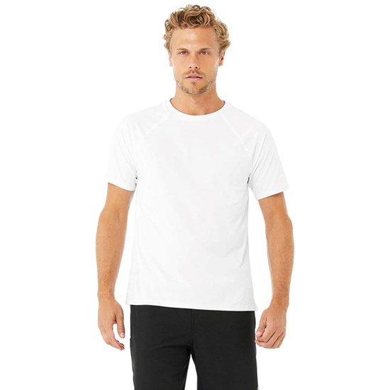 Camiseta Alo Yoga Idol Performance Corta Sleeves Hombre Blancos | 2941BHSJD