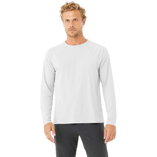 Camiseta Alo Yoga Idol Performance Long Sleeve Hombre Grises | 2813WHDEO