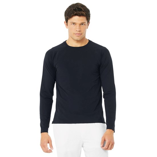 Camiseta Alo Yoga Idol Performance Long Sleeve Hombre Azules | 3162KAWIV