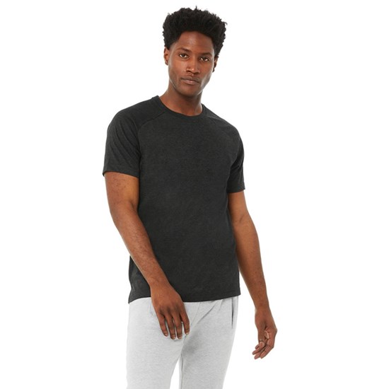 Camiseta Alo Yoga The Triumph Crew Neck Corta Sleeves Hombre Negros | 3471ZUXBH