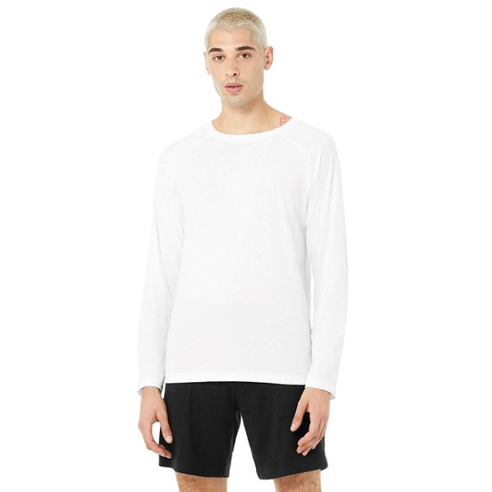 Camiseta Alo Yoga Triumph Long Sleeve Hombre Blancos | 3192EDOHL