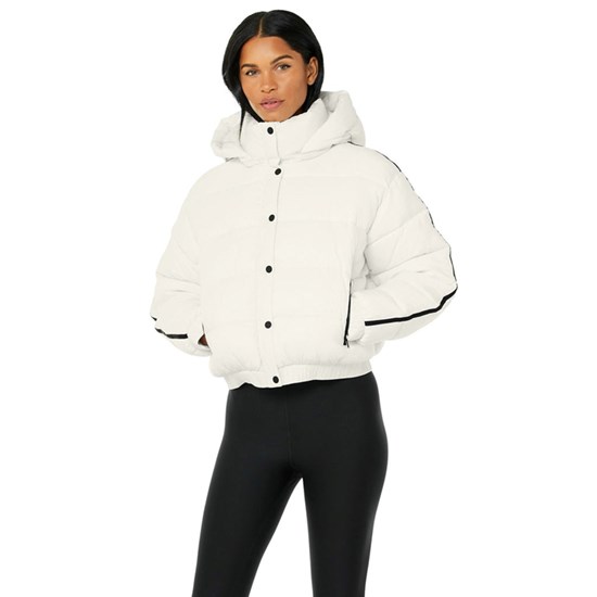 Chaquetas Alo Yoga Aspen Love Puffer Mujer Blancos | 9527ZXLJI