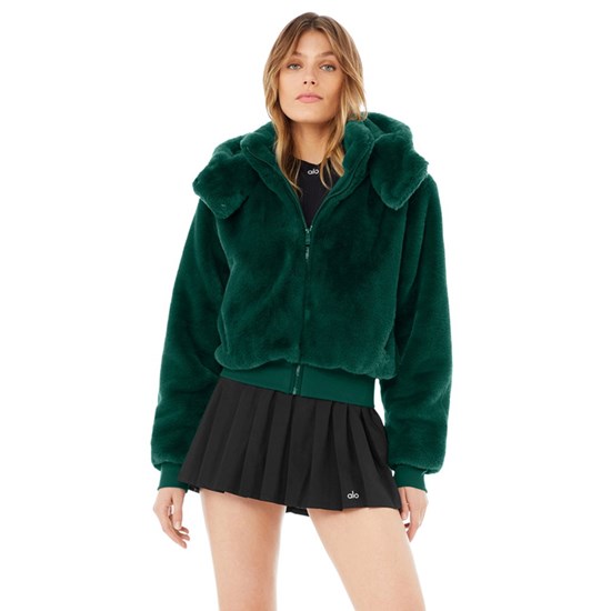 Chaquetas Alo Yoga Faux Fur Foxy Mujer Verdes | 2831UKQOP