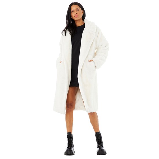 Chaquetas Alo Yoga Oversized Faux Fur Trench Mujer Blancos | 0854SEGHO