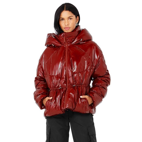 Chaquetas Alo Yoga Stunner Puffer Mujer Rojos | 0615HWTQB