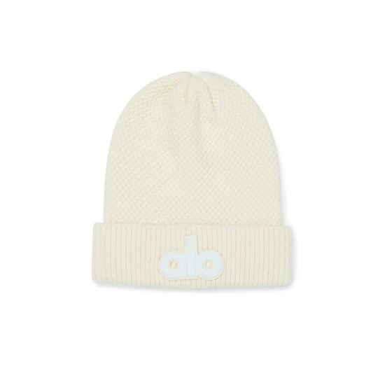 Cold Weather Alo Yoga Cool Skies Beanie Hombre Blancos | 6081CFODT