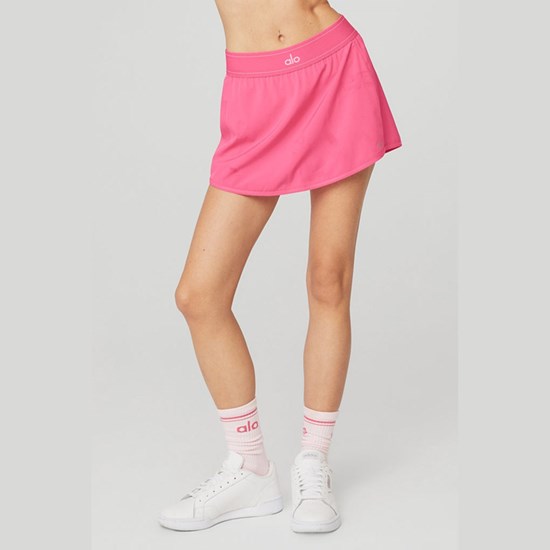 Falda Alo Yoga Match Point Tenis Mujer Rosas | 9637ZJRYE