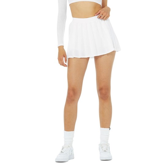 Falda Alo Yoga Varsity Tenis Mujer Blancos | 6420UGLPO