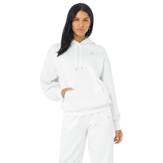 Hoodie Alo Yoga Accolade Mujer Blancos | 5841NHFJZ