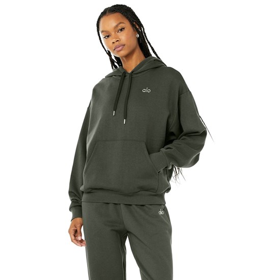 Hoodie Alo Yoga Accolade Mujer Verdes | 6735UOVAE