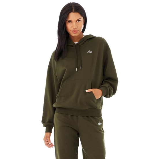 Hoodie Alo Yoga Accolade Mujer Verdes | 7628OAWQF