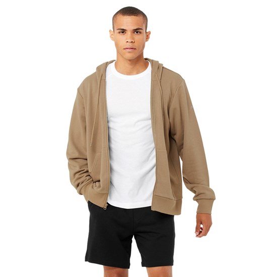 Hoodie Alo Yoga Caliber Zip Hombre Beige | 5762SZURQ