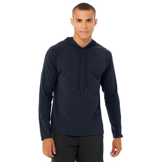 Hoodie Alo Yoga Idol Encapuchado Runner Hombre Azules | 7503OREGB