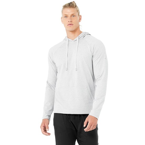 Hoodie Alo Yoga The Conquer Hombre Grises | 2905RDYFE