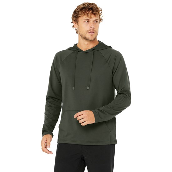 Hoodie Alo Yoga The Conquer Hombre Verdes | 7254MQHJK