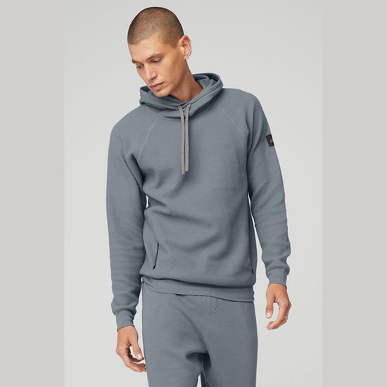 Hoodie Alo Yoga The Triumph Hombre Azules | 2457TQPGB