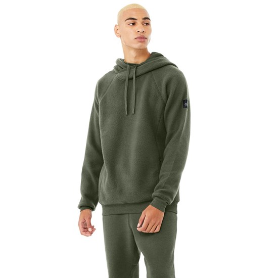 Hoodie Alo Yoga The Triumph Hombre Verdes | 3781ETWUO