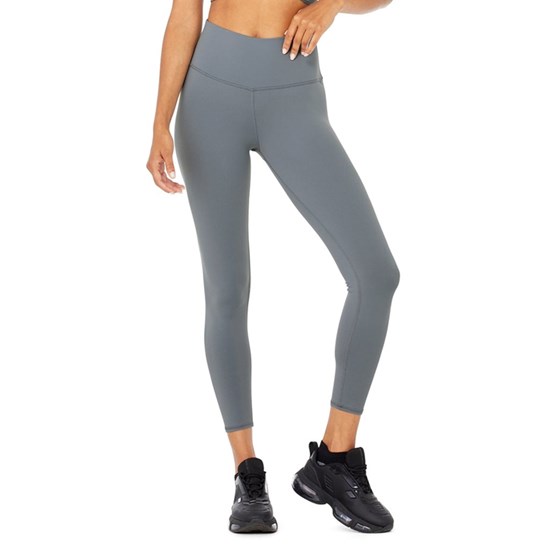 Leggins Alo Yoga 7/8 High-Cintura Airbrush Mujer Azules | 0293JNVFQ