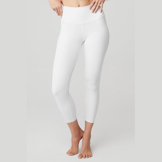 Leggins Alo Yoga 7/8 High-Cintura Airbrush Mujer Blancos | 8406YEDZB