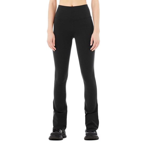 Leggins Alo Yoga Airbrush High-Cintura Bootcut Mujer Negros | 9064REKUB