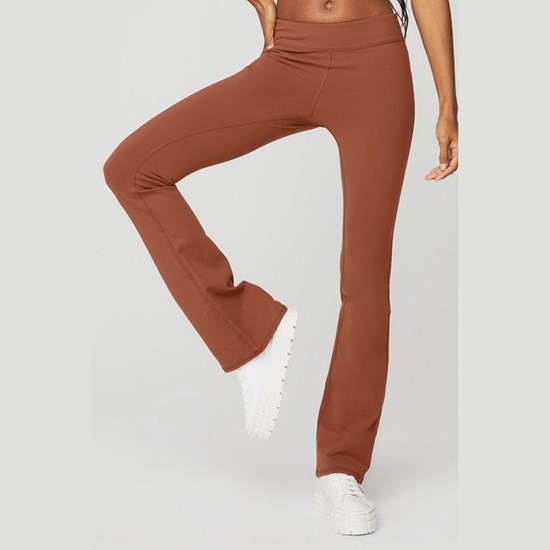 Leggins Alo Yoga Airbrush Low-Rise Bootcut Mujer Marrom | 2185BICLD