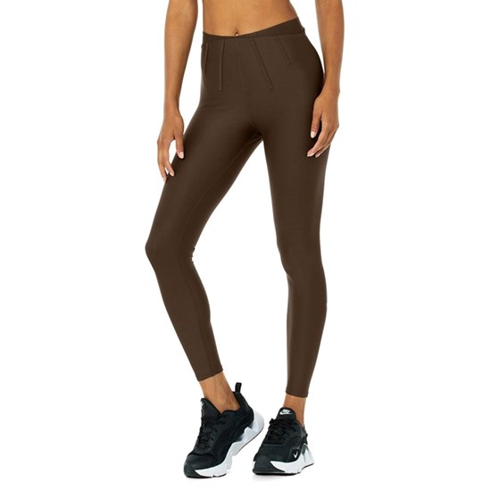 Leggins Alo Yoga Airlift High-Cintura 7/8 Corset Mujer Marrom | 4098ZQMVL