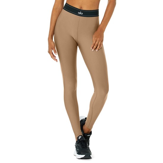 Leggins Alo Yoga Airlift High-Cintura Suit Up Mujer Beige | 4879CQYPZ