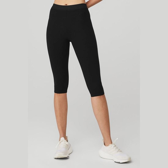 Leggins Alo Yoga Alosoft High-Cintura Iconic 90's Capri Mujer Negros | 9205XNJQS