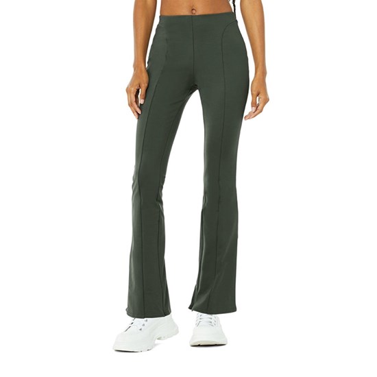 Leggins Alo Yoga High-Cintura 7/8 Zip It Flare Mujer Verdes | 2916BKFVI