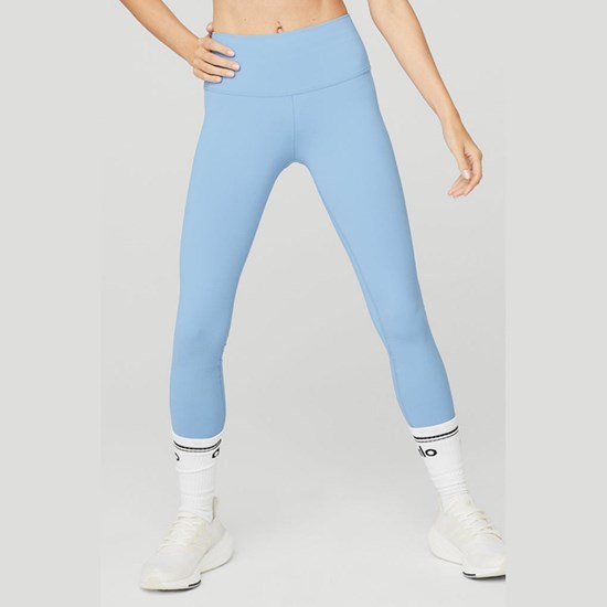 Leggins Alo Yoga High-Cintura Airbrush Mujer Azules | 2940KBPHJ