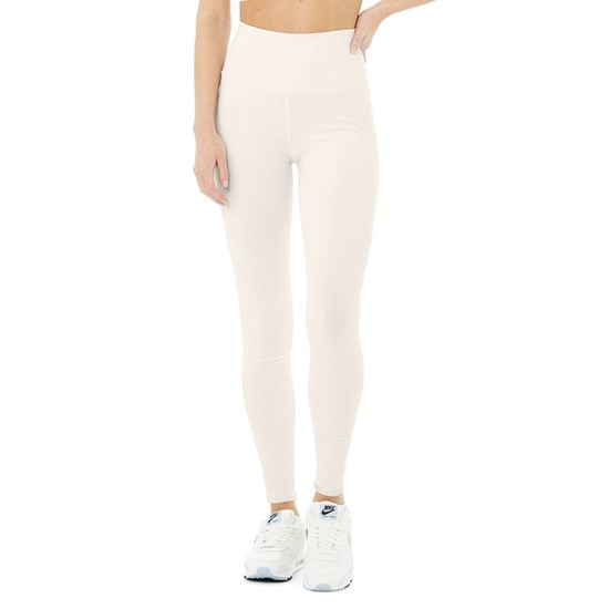 Leggins Alo Yoga High-Cintura Airbrush Mujer Blancos | 3579DURIQ