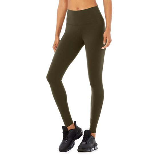 Leggins Alo Yoga High-Cintura Airbrush Mujer Verdes | 3924QTFMD