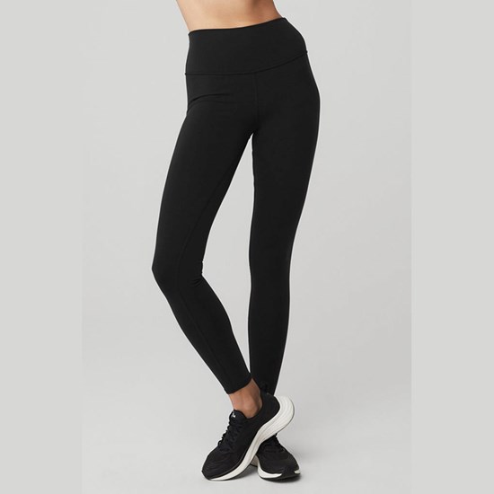 Leggins Alo Yoga High-Cintura Airbrush Mujer Negros | 4065SRHXT