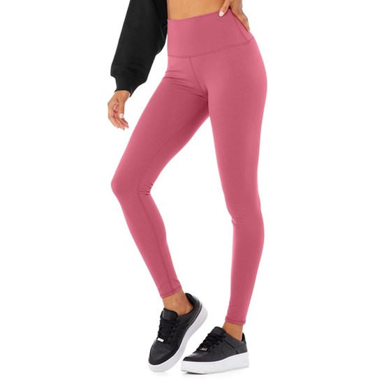 Leggins Alo Yoga High-Cintura Airbrush Mujer Rosas | 9784PRZIS